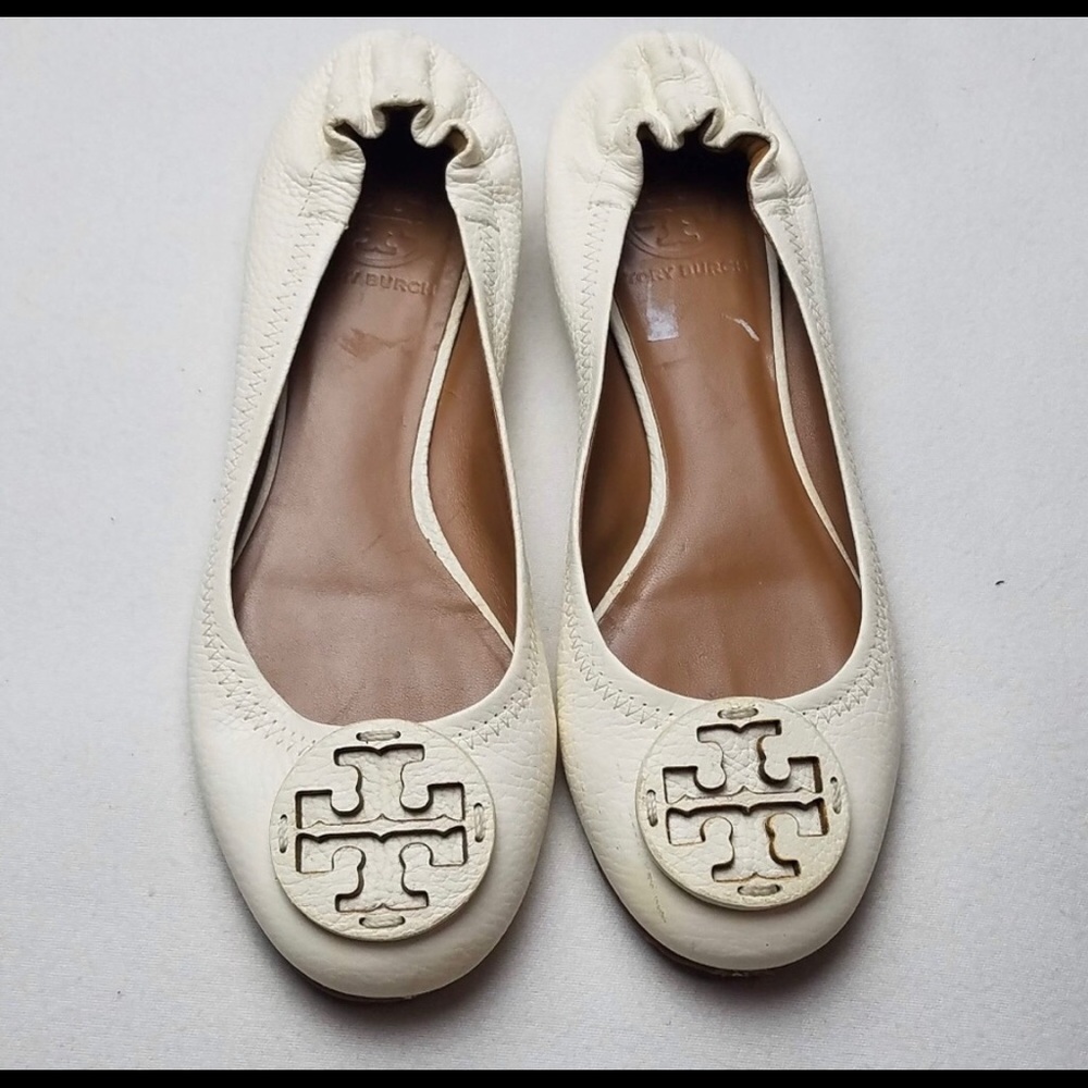 Tory Burch Off White Flats